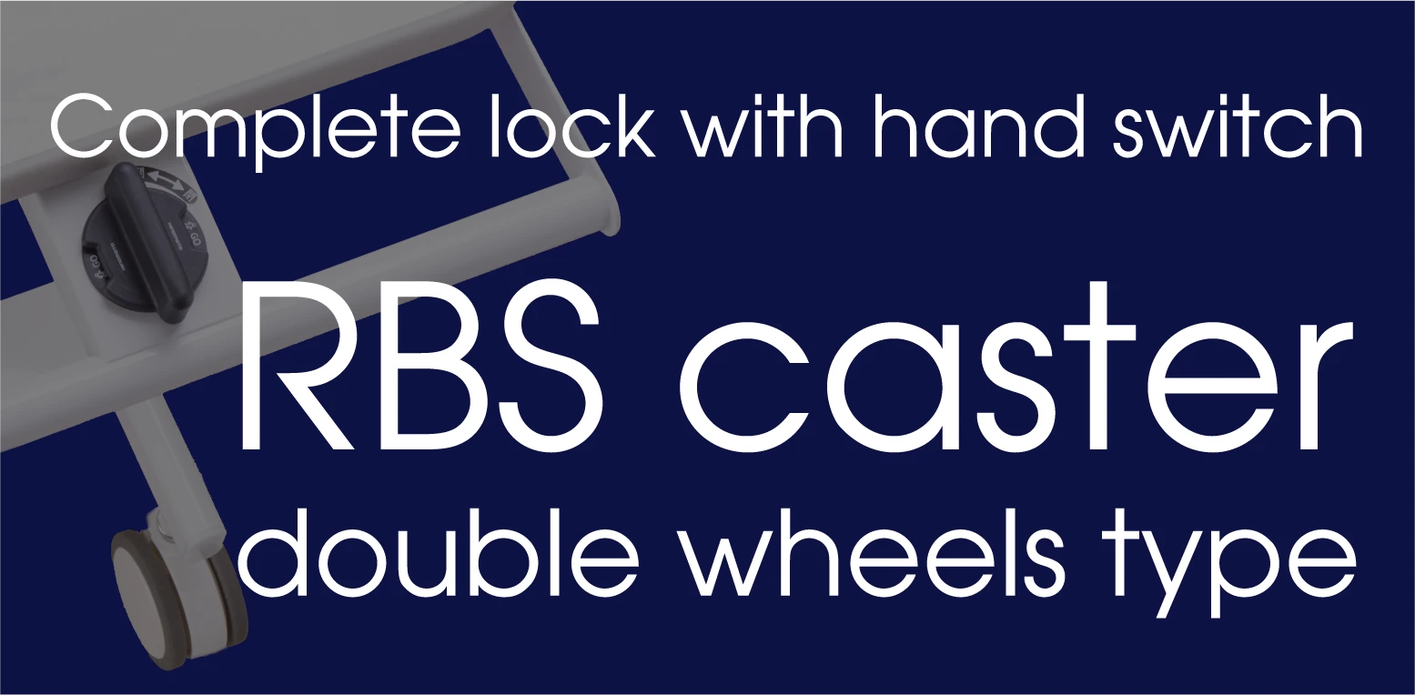RBS caster (double wheels type) | Complete lock with hand switch